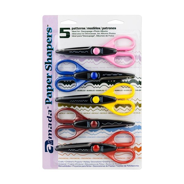 Hygloss Products Hygloss HYG7006C Paper Shapers Decorative Scissors Set 2; Assorted Color - Pack of 5 HYG7006C